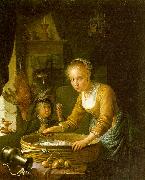 Gerrit Dou Girl Chopping Onions china oil painting reproduction